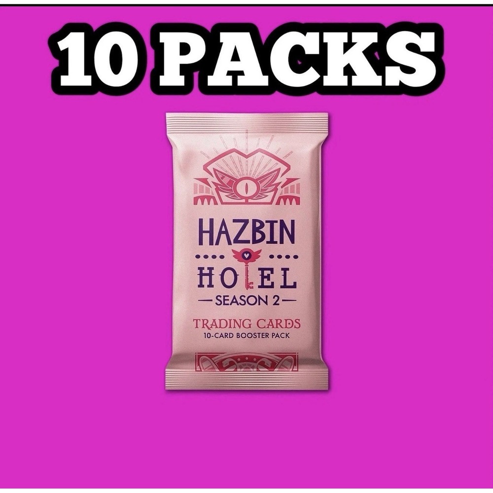 HAZBIN HOTEL Season 2 Trading Cards 2nd Edition Booster Pack‎ *Lot Of 10*